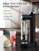 Sparkling Water Maker, Soda Streaming Machine with 1L BPA-Free Carbonation Bottle, Makes Home Fizzy Drinks, Seltzer Carbonated Water Maker, Compatible with Standard 60L CO2 Carbonators (Not Included) - Image 5