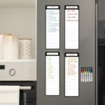 Magnetic Dry Erase List Board - 4"x12" Multifunctional List Board for Fridge - 6 Extra Fine Point Markers Included - Shipped Flat - Image 8
