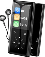 64GB Bluetooth MP3 Player - 2.4" Screen Portable HiFi Mp3 Player with Built-in Speaker, MP3 Music Player with Voice Recorder, FM Radio, Touch Buttons,Support up to 256GB SD Card - Image 2