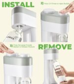Sparkling Water Maker, Soda Maker Machine for Quickly Creating Refreshing Soda, Includes 2x BPA-Free 1L Carbonation Bottle, Compatible with 60L CO2 Carbonator (White, 1 L) - Image 6