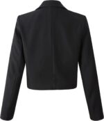 Beninos Womens Casual Blazers Open Front Cropped Blazer Jacket - Image 3