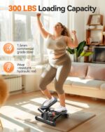 Niceday Twist Stepper for Exercise at Home, Mini Stair Stepper with Resistance Bands at Home Workout Equipment with 300LBS Loading Capacity, Hydraulic Fitness Stepper with LCD Monitor Gray - Image 7