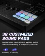 ALABS Fxcaster Audio Interface, Podcast Equipment with 7 controls, Podcast mixer with Pro-preamp,48V Phantom Power, Bluetooth,32 Customize sound pads for Recording,Streaming,Youtube, TikTok,PC,Guitar - Image 9