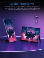 ARZOPA 16.1'' 144Hz Portable Gaming Monitor, 106% sRGB 1080P FHD Kickstand Portable Monitor with HDR, Ultra Slim, Eye Care, External Second Screen for Laptop, PC, PS5, Mac, Xbox-Z1FC - Image 5