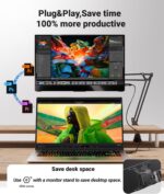 Portable Monitor, Ultra Slim 15.6 Inch FHD IPS Laptop Screen Extender with Adjustable Stand, USB C Compatible, Ideal for Travel and Office - Image 8