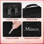 Mancro Dual Layers Medicine Organizer Bag, Pill Bottle Organizer Storage with Lockable Zipper, Medication Travel Bag for Pills, Vitamins, Medical Supplies for Home Storage, Black - Image 8