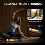 7 Chakra Healing Crystals with LED Wooden Stand – 40mm Natural Gemstone Spheres for Meditation, Reiki, Energy Balance, Night Light & Spiritual Gift for Women Home Decor - Image 10