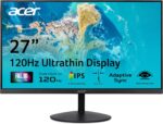 acer SB270 G0bi 27" IPS Full HD (1920 x 1080) Ultra-Thin Zero-Frame Gaming Office Monitor | Adaptive-Sync Support (FreeSync Compatible) | Up to 120Hz Refresh | 1ms (VRB) | Tilt | HDMI & VGA Ports - Image 2