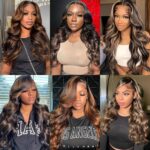 28 Inch 13x6 Ombre Lace Front Wigs Human Hair 200 Density 1B/30 Highlight Ombre 13x6 HD Transparent Lace Front Wigs Human Hair Colored Balayage Wig Body Wave Human Hair Wigs for Women - Image 7