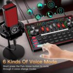 G3 Audio Mixer for Podcast Equipment Bundle，Live Sound Card for Streaming，Audio Interface DJ Mixer Sound Card/Board Condenser Microphone for Tiktok Gaming Video Content Creator - Image 4