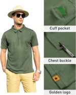 ZITY Mens Polo Shirt Short Sleeve Sports Tactical T-Shirt Athletic Golf Polos Daily Casual Stylish Collared Shirts for Men - Image 3