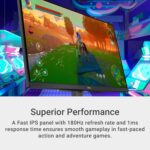 Dell G2725D Gaming Monitor - 27-inch QHD (2560x1440) up to 180 Hz, 2ms Response time, 99% RGB Display, DisplayPort/HDMI Connectivity, AMD FreeSync, Comfortview, Tilt Adjustable - Black - Image 4