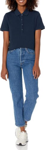 Amazon Essentials Women's Short-Sleeve Polo Shirt (Available in Plus Size) - Image 5