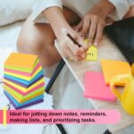 OHOME Sticky Notes - 12 Pads, 3”x3” - Colorful Self-Stick Post Notes Bulk - Office Desk Accessories | Teacher Classroom Must Haves,Aesthetic School Supplies for Home,Stocking Stuffers for Women - Image 4