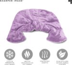 Sharper Image Heated Neck & Shoulder Wrap - Microwavable Warm & Cooling Plush Pad, Scented Aromatherapy (100% Natural Lavender & Herb Spa Blend), Pain Tension Headache Relief Therapy, Gift for Women - Image 9