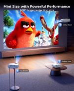 Mini Projector for iPhone, ELEPHAS 2024 Upgraded 1080P HD Projector, 8000L Portable Projector with Tripod, Movie Projector Compatible with Android/iOS/Windows/TV Stick/HDMI/USB - Image 7
