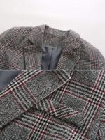 ebossy Women's Notch Lapel 2 Button Boyfriend Blazer Suit Houndstooth Plaid Jacket Coat - Image 4
