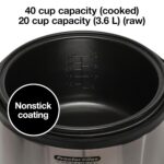 Proctor Silex Commercial 37540 Rice Cooker/Warmer, 40 Cups Cooked Rice Capacity, Nonstick Inner Pot, Hinged Lid, Stainless Steel Housing, Conforms to NSF - Image 3