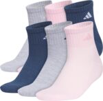 adidas Women's Ankle Socks, Athletic Cushioned Quarter Fit, 6-Pack, Durable, Comfortable, Cooling, with Compression - Image 2