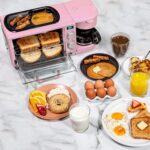 Nostalgia 3-in-1 Retro Breakfast Station - Includes 5 Cup Coffee Maker, Non-Stick Ceramic Griddle, and 4-Slice Toaster Oven - Built-In Timer, Reusable Coffee Filter, Space-Saving Design - Pink - Image 10