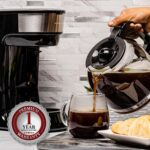 OVENTE 12-Cup Drip Coffee Maker with Borosilicate Glass Carafe, One-Touch Operation Machine, Anti-Drip System, Reusable Filter and Clear View Water Level Gauge, Ideal for Home or Office, Black CM412B - Image 7