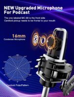 SINWE Podcast Equipment Bundle,Audio Interface with Studio Condenser Microphone for Smartphone & PC,Plug-and-Play Live Sound Card,Perfect for Streaming, Singing, YouTube & Gaming - Image 3