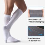 3 Pairs Compression Socks 15-20 mmHg for Women Men - Moderate Support for Circulation, Sports, Travel, Comfort Cuff - Image 4