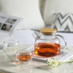CnGlass Glass Teapot Stovetop Safe,30.4oz Clear Tea pot with Removable Filter Spout,Loose Leaf and Blooming Tea Maker - Image 4