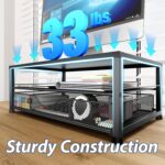 Desk Organizer and Accessories, 2-Tier Computer Monitor Stand Riser with Drawer and 2 Pen Holders, Office Desk Accessories for Office Supplies, Black - Image 6