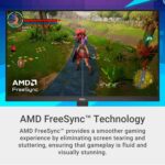 Dell G2725D Gaming Monitor - 27-inch QHD (2560x1440) up to 180 Hz, 2ms Response time, 99% RGB Display, DisplayPort/HDMI Connectivity, AMD FreeSync, Comfortview, Tilt Adjustable - Black - Image 6