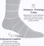 Comrad Nylon Knee High Socks - 15-20mmHg Graduated Compression Socks - Soft & Breathable Support Unisex Socks - Image 5