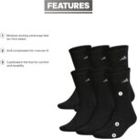 adidas Men's Athletic Cushioned 6-Pack Crew, Cushioned Crew Socks with Arch Compression for a Secure Fit - Image 3