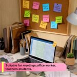 OHOME Sticky Notes - 12 Pads, 3”x3” - Colorful Self-Stick Post Notes Bulk - Office Desk Accessories | Teacher Classroom Must Haves,Aesthetic School Supplies for Home,Stocking Stuffers for Women - Image 6
