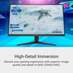 Dell G2725D Gaming Monitor - 27-inch QHD (2560x1440) up to 180 Hz, 2ms Response time, 99% RGB Display, DisplayPort/HDMI Connectivity, AMD FreeSync, Comfortview, Tilt Adjustable - Black - Image 3