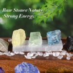 AOOVOO 17Pcs Crystals and Healing Stones, 14Pcs Real Raw Chakra Stones Set, Selenite Charging Plate, Amethyst Necklace, Rose Quartz, Mothers Day Gifts, Gift Box, Guide for Beginners, Collection, Meditation, Yoga - Image 5
