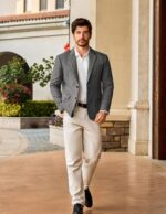 Vssjavun Mens Sport Coats Casual Blazer Two Button Lightweight Business Suit Jacket - Image 4