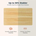 Small Adjustable Stand Up Desk for Children,One-Piece Standing Desk 31.5 x 19.7 Inch, Home Office Desk Computer Workstation, Maple - Image 5
