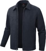 Rdruko Men's Corduroy Jacket Windbreaker Lightweight Casual Stylish Full Zip Bomber Jackets with Zipper Pockets - Image 3
