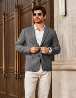 Vssjavun Mens Sport Coats Casual Blazer Two Button Lightweight Business Suit Jacket - Image 6
