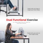 Sunny Health & Fitness Dual Function Under-Desk Bike Trainer, Mini Exercise Machine for Senior Training, Arm/Leg Cardio Cycle Workout, Optional Magnetic, Motorized w/Free SunnyFit App Connection - Image 3