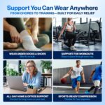 Modvel Foot & Ankle Brace Socks for Sprained Ankle Compression Sleeve - Plantar Fasciitis Relief Brace, Foot Support for pain Women & Men - Tendonitis & Arthritis Feet Sleeve, Stabilizing Ankles Wrap - Image 7