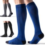 3 Pairs Compression Socks 15-20 mmHg for Women Men - Moderate Support for Circulation, Sports, Travel, Comfort Cuff - Image 2