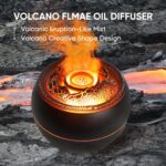 Essential Oil Diffuser, Volcano Fire Flame Aromatherapy Diffuser, 360ml Ultrasonic Cool Mist Humidifier, Scent Aroma Diffuser with 7 Colors Light, Timer & Auto Shut-Off for Home, Room (Black) - Image 3