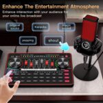 G3 Audio Mixer for Podcast Equipment Bundle，Live Sound Card for Streaming，Audio Interface DJ Mixer Sound Card/Board Condenser Microphone for Tiktok Gaming Video Content Creator - Image 6