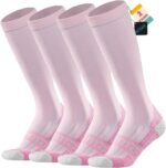BRISIRA Coolmax Cooling Compression Knee High Socks Women 2 Pairs 15-20 mmHg Circulation Support for Nurse Running Travel - Image 2