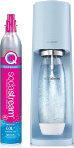 SodaStream - Terra Sparkling Water Maker | VALUE BUNDLE | CQC CO2 system | Includes 2x CO2 Cylinders, 3x 32 Fl Oz Dishwasher Safe Bottles, 2x Bubly Flavor Drops | Combine with Flavors | Misty Blue - Image 5