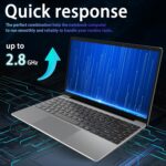 14 Inch Laptop Computer, 8GB RAM 256GB SSD, Intel Celeron N4020C Processors(up to 2.8GHz), Windows 11 Pro Laptop, FHD 1920 x 1080, Work and Students laptops, Light&Thin 180 Angle Opening - Image 8