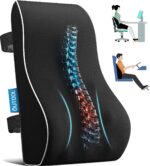 Lumbar Support Pillow for Office Chair,Office Home, College Dorm Room Essentials,Back Support Pillow for Car, Chair Cushions,Back Pain Relief Improve Posture,Mesh Cover Double Adjustable Straps - Image 2