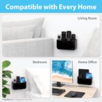 TotalMount Hole-Free Remote Holder – Eliminates Need to Drill Holes in Your Wall (Premium Black Holder for 3 or 4 Remotes) - Image 7