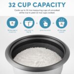 Aroma Housewares 32-Cup (Cooked) (16-Cup UNCOOKED) Pot Style Rice Cooker (ARC-7216NG) , White - Image 4